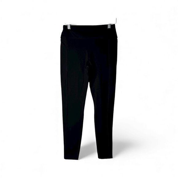 Victorias Secret Pink Active Black Leggings Medium 26" Inseam VS Womens - Picture 1 of 8